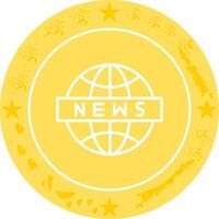 News Globe Icon Design vector