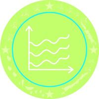 Spline Chart Icon Design vector