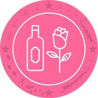 Wine and Roses Icon Design vector