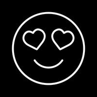 Smiling Face with Hearts Icon Design vector
