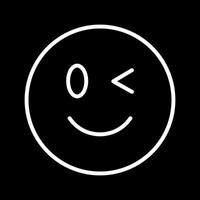Winking Face Icon Design vector