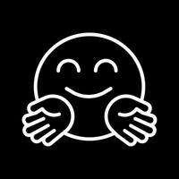 Hugging Face Icon Design vector