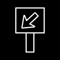 Diagonal Down Left Arrow Icon Design vector
