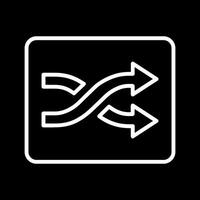 Shuffle Tracks Button Icon Design vector
