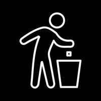 Litter in Bin Sign Icon Design vector