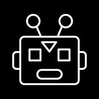 Robot Face Icon Design vector