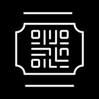 QR Code Ticket Icon Design vector