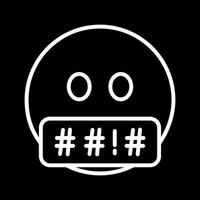 Face with Symbols on Mouth Icon Design vector