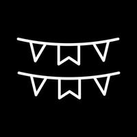 Bunting Flags Icon Design vector