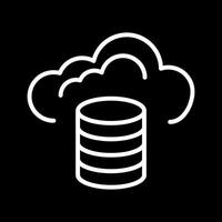 Cloud Database Icon Design vector