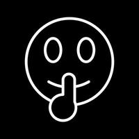 Shushing Face Icon Design vector