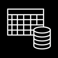 Table Data Icon Design vector