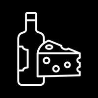 Wine and Cheese Icon Design vector