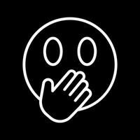 Face with Hand Over Mouth Icon Design vector
