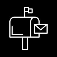Mailbox Flag Icon Design vector