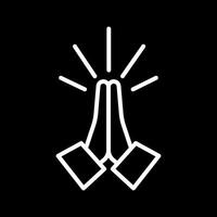 Folded Hands Icon Design vector