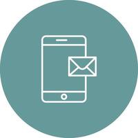 Mobile E-mail Icon Design vector