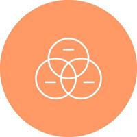Venn Diagram Icon Design vector