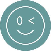 Winking Face Icon Design vector