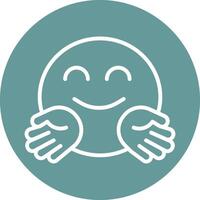 Hugging Face Icon Design vector