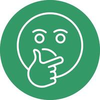Thinking Face Icon Design vector