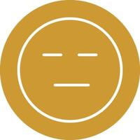 Neutral Face Icon Design vector