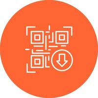 QR Code Download Icon Design vector