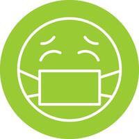 Face with Medical Mask Icon Design vector