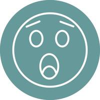 Astonished Face Icon Design vector