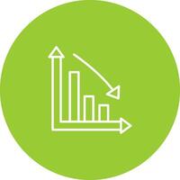 Chart Down Icon Design vector