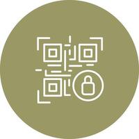 QR Code Encryption Icon Design vector