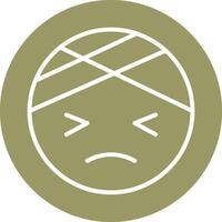 Face with Head-Bandage Icon Design vector