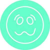 Woozy Face Icon Design vector
