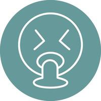Face Vomiting Icon Design vector