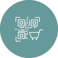 QR Code Shopping Icon Design vector