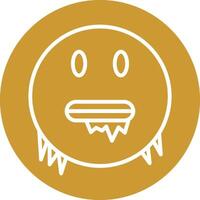 Cold Face Icon Design vector
