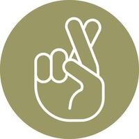 Crossed Fingers Icon Design vector
