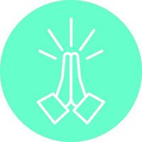 Folded Hands Icon Design vector