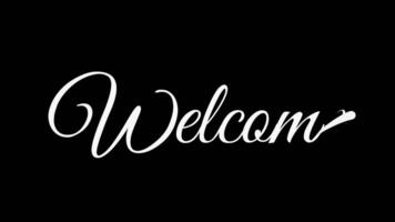 animate welcome with elegant animation. welcome animation text suitable for overlay project or opening video