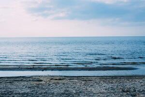 Baltic Sea coast on a windy spring day. Jurmala, Latvia. photo