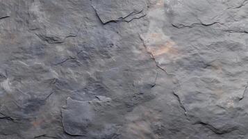 Textured Gray Slate Rock Surface, High-Resolution Abstract Background for Design and Construction, Natural Mineral with Cracked Stone Pattern photo