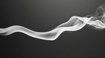 Abstract Shot of Swirling Smoke Patterns Against a Black Background, Emphasizing Smooth, Fluid Shapes, Perfect for Backgrounds, Art Design and Creative Projects Requiring an Elegant Mysterious Element photo