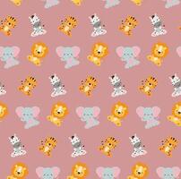 Set of cute animals isolated on white background vector
