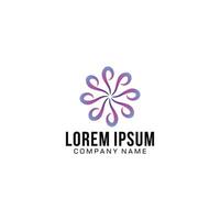 gradient full color fan logo vector