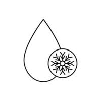 waterdrop with snowflake vector