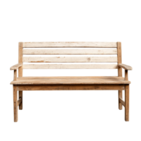 A Beautiful Rustic Wooden Bench, Perfect for Tranquil Gardens or Cozy Outdoor Spaces, Inviting Relaxation and Reflection png