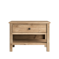 Elegant Wooden Nightstand with a Drawer and Open Shelf for Modern Bedroom Decor and Practical Storage Solutions png