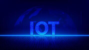 Futuristic Internet of things concept. IOT design. Global network connection. Communication technology and Internet networking vector