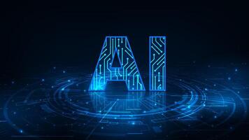 Artificial intelligence chatbot chat with AI by input prompt. Futuristic digital technology transformation concept. Technology abstract background. vector