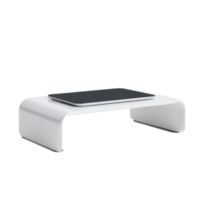 Sleek White Stand Elevating a Tablet for Optimal Viewing png